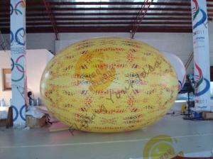 China Gaint Inflatable Melon Fruit Shaped Balloons UV Printing 4m Long on sale