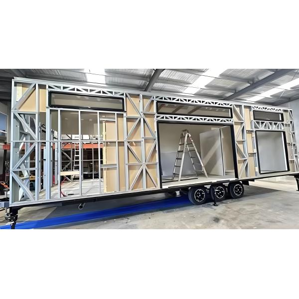 Fully Assembled Trailer Prefab Tiny House For Mobile Kiosk, Mobile Office
