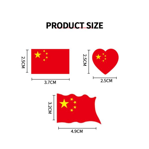 Red Five Pointed Star Red Flag Sticker For Advertising Decoration