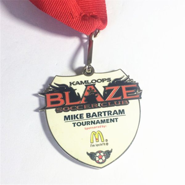 Factory Custom Soccer club medals for burnaby girls,hard enamel process