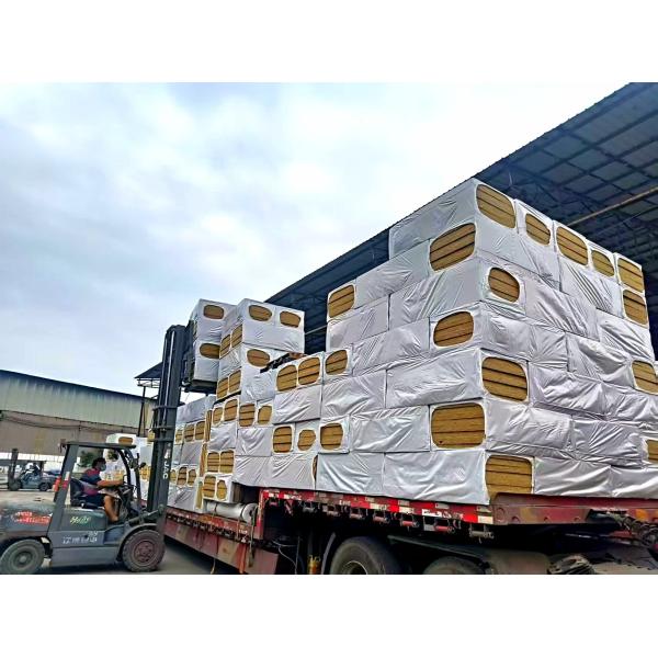 Fireproof Rock Wool Insulation Panels Customizable Protecting Lives / Properties