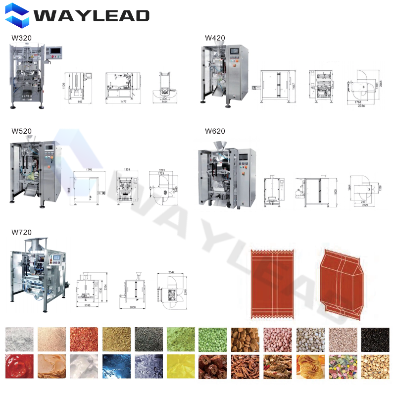 Waylead Vertical Form Fill Seal Machine For Confectionery Dried Fruit And Other Food Processing Plants