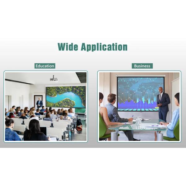 Short Throw Business Projector with 3700 Lumens WXGA Resolution and Dual HDMI Ports for 3D Mapping