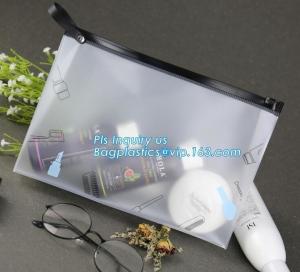 Buy cheap EVA PVC Cosmetic Slider Zipper Bags Waterproof Airline Travel Organizer Toiletry product