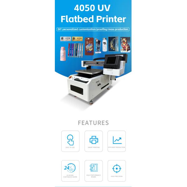 Newest Automatic UV Inkjet Flatbed Printer 4050 XP600 I3200 Printhead For Glass Mug Bottle Phone Case Printing