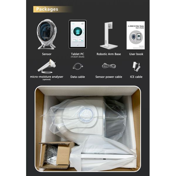 21.5" Touchscreen Face Analyzer AI LED Endless Cloud Storage Multi-Mode Use US Plug Compatibility for Moisture Skin Analysis