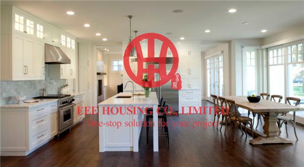 Fashion Shaker-style Solid Wood Kitchen Cabinet with Excellent Design and Quality