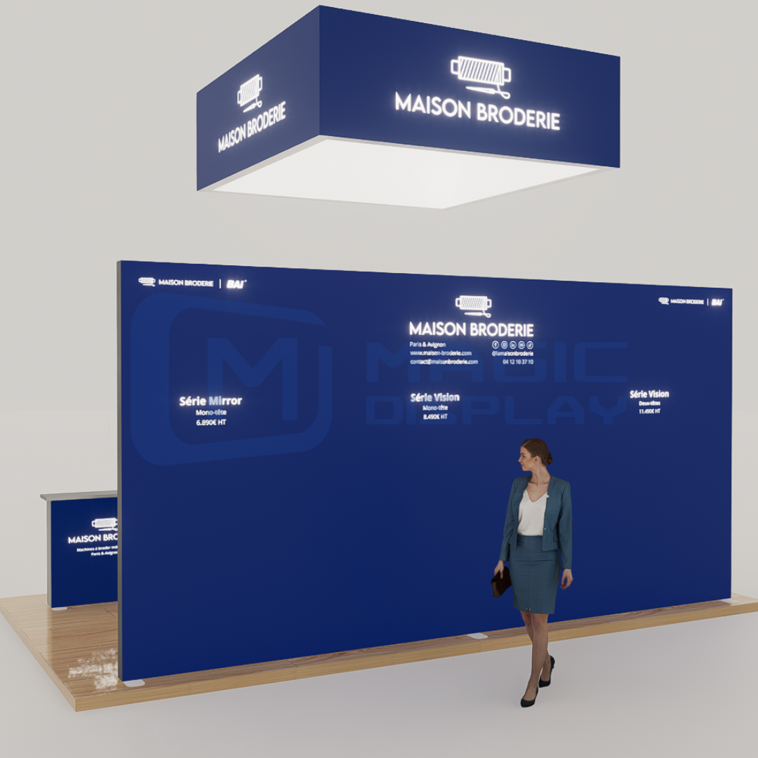 10x3.3ft Hanging Light Box Display SEG Hanging Trade Show Display