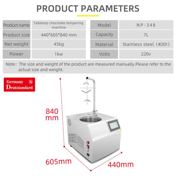 Automatic Chocolate Machinery Small Chocolate Melting Machine with 7L Capacity
