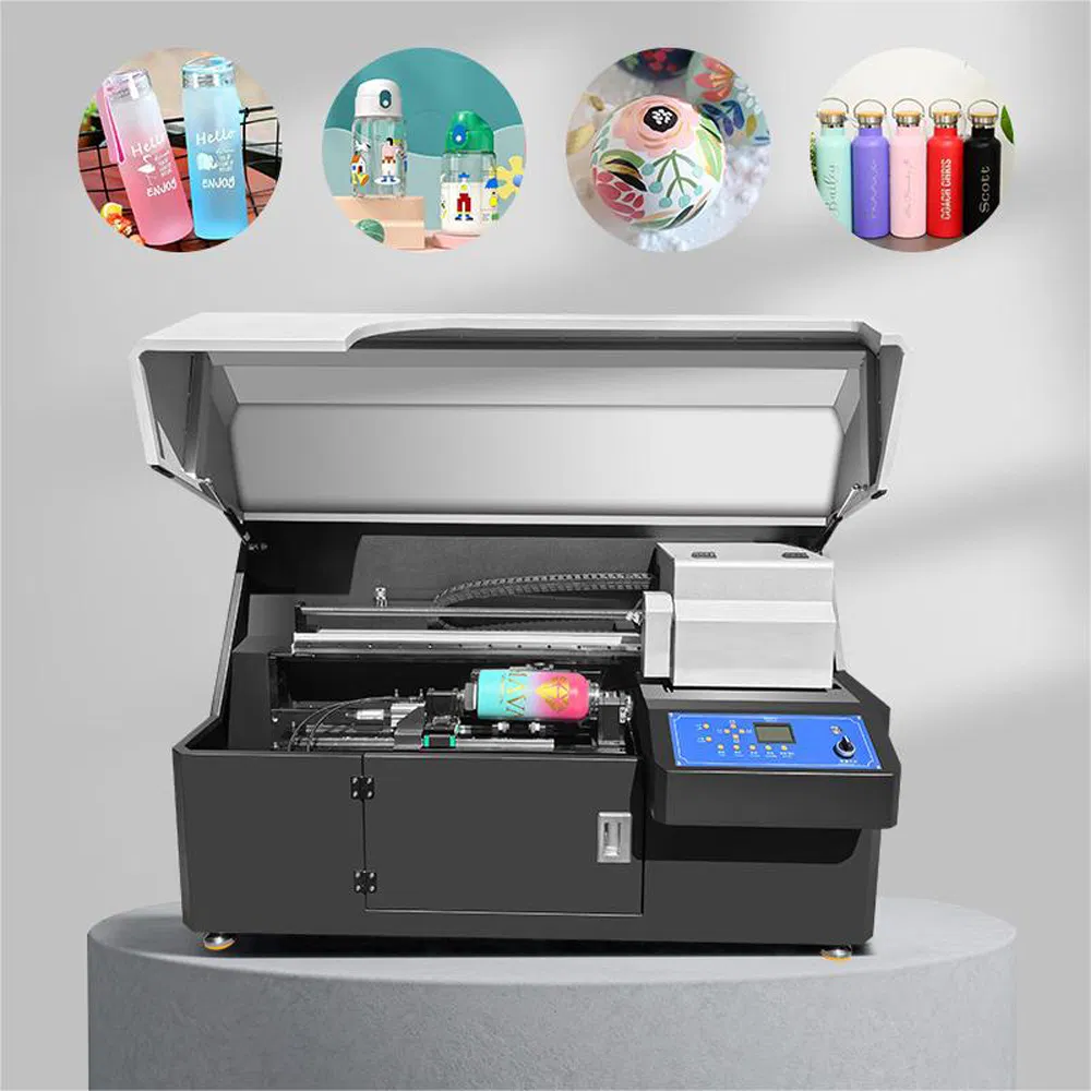 High Speed Cylindrical 360 UV Printer for Water Bottle / Can / Mug Printer