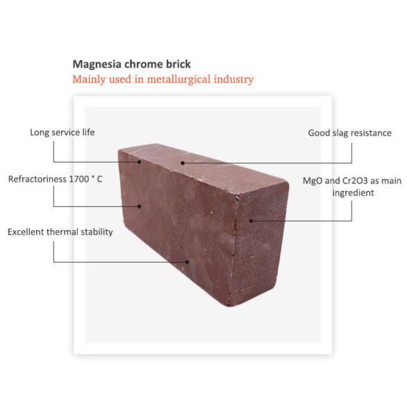 Electric Fused Rebonded Magnesia Chrome Brick High Crushing Strength