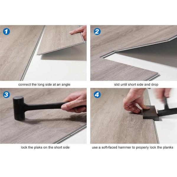 No Formaldehyde Customized Rigid Core Vinyl SPC Flooring 5.5mm Noise Prevention