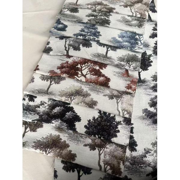 Tear Resistant Stripe Style Jacquard Upholstery Fabric Chenille Curtain Fabric