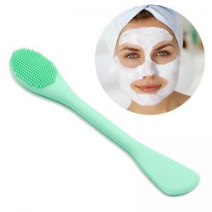 China Double-Headed Product Soft Facial Wash Cleanser Silicone Face Mask Brush on sale