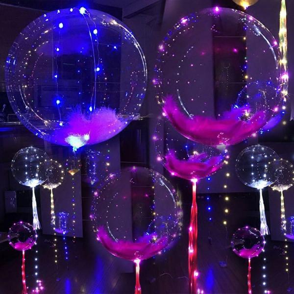 Hot sell transparent led balloons light bobo balloon for birthday christmas wedding party