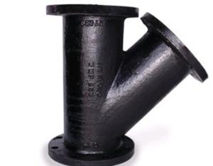 Buy cheap 45 Degree Ductile Iron Pipe Flanged Fittings Y Type Lateral Tee Pipe Fitting product