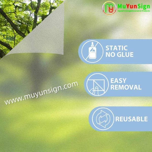 Pvc Frosted Glass Window Film Self Adhesive For Window Glass Decoration