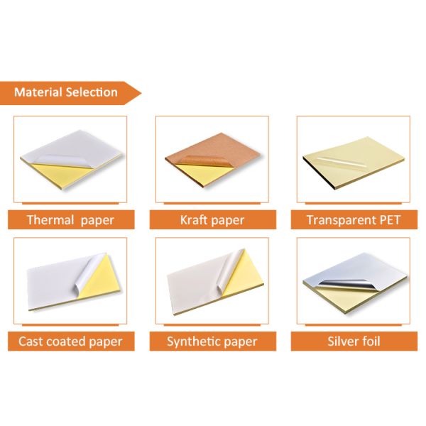 Waterproof Customizable A4 Label Stickers with Strong Adhesive for Inkjet and Laser Printers