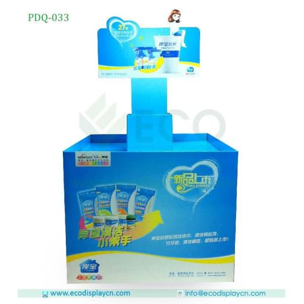 Supermarket Folding Corrugated Cardboard Pallet Display, Pyramid Shape Pallet Display