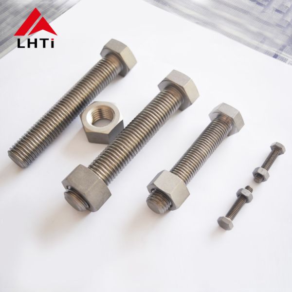 DIN 933 M14 Gr2 Hex Head Titanium Bolts Nuts CNC Machined