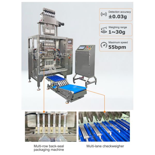 Automatic Multi Lane 50ml 100ml Liquid Sachet Fruit Juice Ice Lolly Pop Jelly Stick Strip Sachet Packing Machine