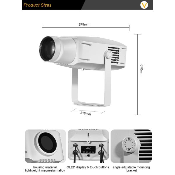 Gobo Projector 400W Led Laser Logo Light Projector Outdoor Projector System Sign Light
