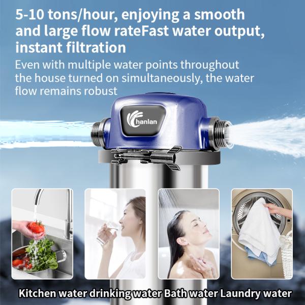 Whole House 304 Stainless Steel Water Filter CTO Activated Carbon Soft Water Purification System