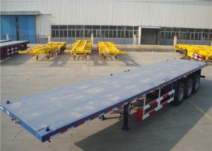 Buy cheap Carbon Steel Flatbed Semi Trailer 40000kg With Dual Line Braking System product