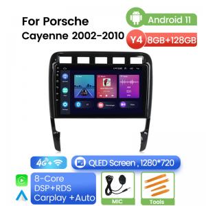 China 9 Inch Porsche Android Auto Porsche Cayenne 2002-2010 2+128GB Car Audio Stereo on sale