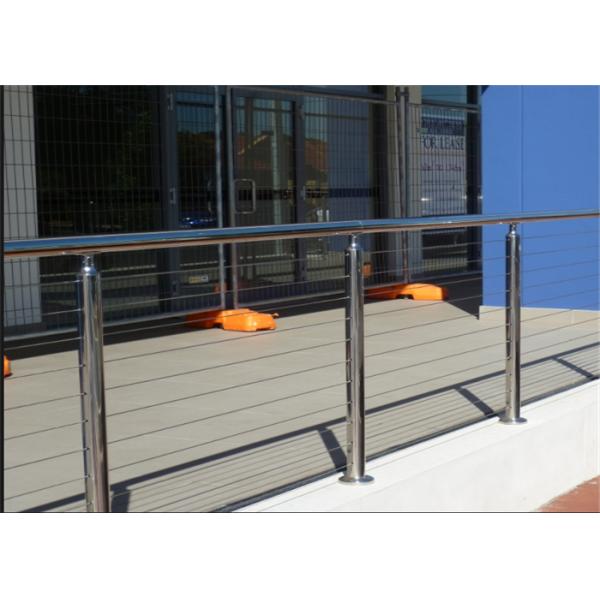 Customized Stainless Steel Wire Railing Systems , Stainless Steel Wire Balustrade