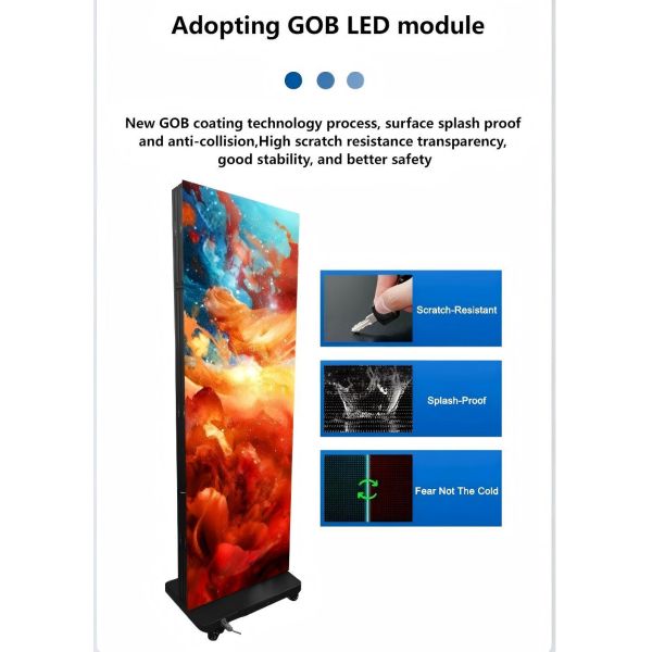 P1.5 Tri Fold Poster Led display Foldable led Screen Double Sided led dispaly