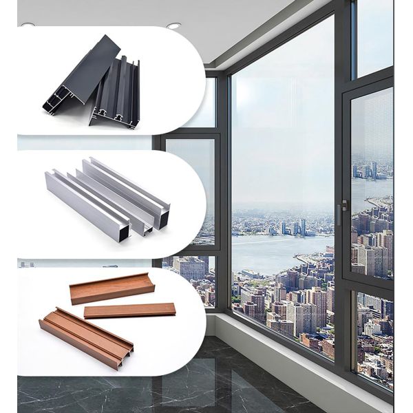 Foshan Custom Anodized Black Window Aluminum Profiles