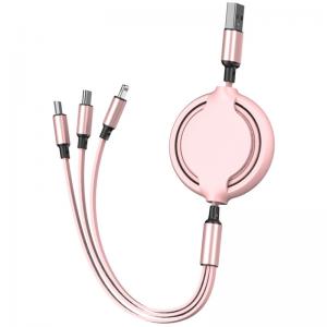 Buy cheap Fast Charging Three In One Data Cables USB Retractable USB Cable For Phones product