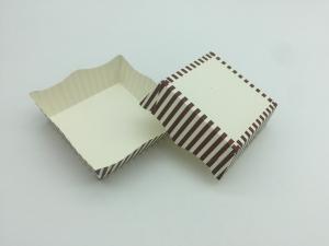 Buy cheap Non Stick  Square Cupcake Liners Black And White Striped Cupcake Wrappers Detached Easily product