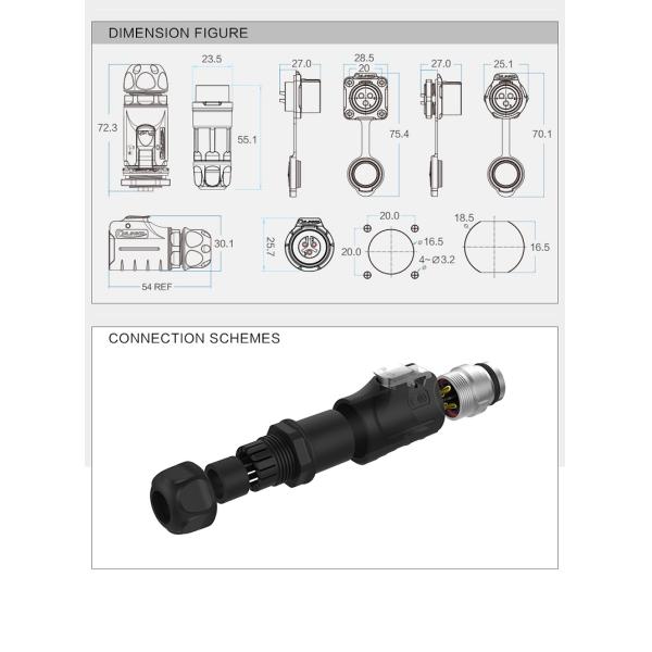 CNLINKO M16 Electrical 4 Pin Aviation Waterproof Connector