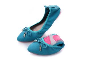 China high quality pale blue sheepskin shoes girl shoes maternity shoes foldable flat shoes pointed ballet shoes BS-16 on sale