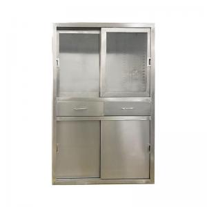 Buy cheap Tempered Glass Anesthesia Stainless Steel Medical Cabinet Sliding Door product
