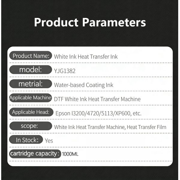 Vivid Colors High Opacity DTF Ink Superior Adhesion for Dark Fabrics