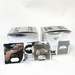 China Hot sale 3D Card Blister Packaging Rhino 18K Gold Capsule bullet paper Card Rhino Pill blister packaging on sale