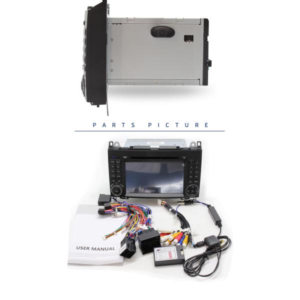 1024*600 Map Solution Mercedes Benz DVD Player 240 Dpi With Media Card