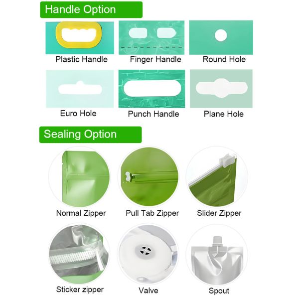Custom Plastic Bag Transparent Standup Pouch Resealable Flat Square Bottom Zipper Bag with Handle Nuts Spice Dry Fruit Bag
