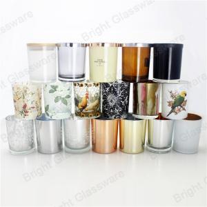 Buy cheap New glass candle jar with custom logo, candle holder with lid product