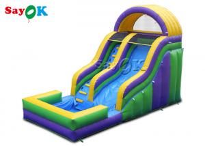 China Inflatable Slide For Pool 7x4mH Adult Inflatable Climbing Water Slides With Pool on sale