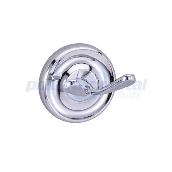 2-7/8" Diameter Bathroom Hardware Accessories Brass Double Robe Hook