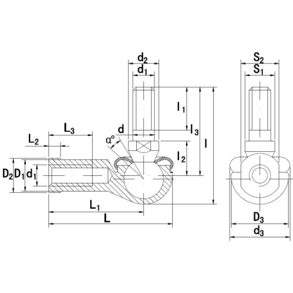 Straight Ball Low Vibration Rod End Joint Bearing SQD12 Rose Joint