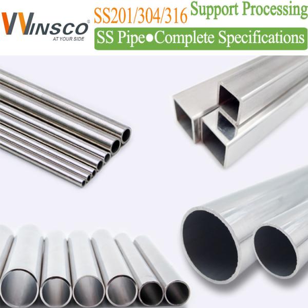 AISI 201 304 316 Inox Metal Tube Round Square Rectangular Oval Slot Embossed Shape Stainless Steel Welding Pipe