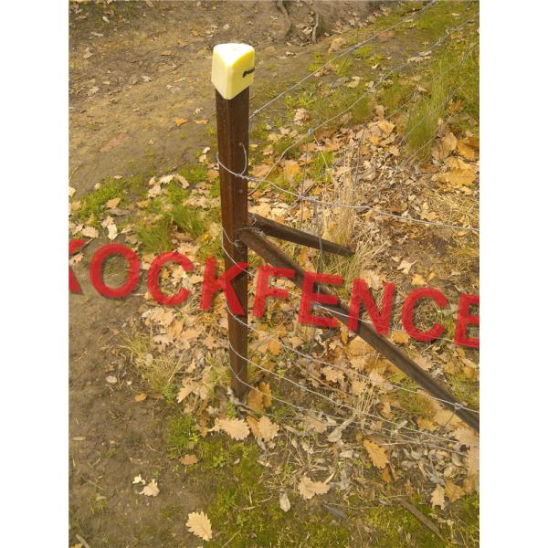 Durable Star Picket Y Fence Post Yellow Plastic Cap For Protection