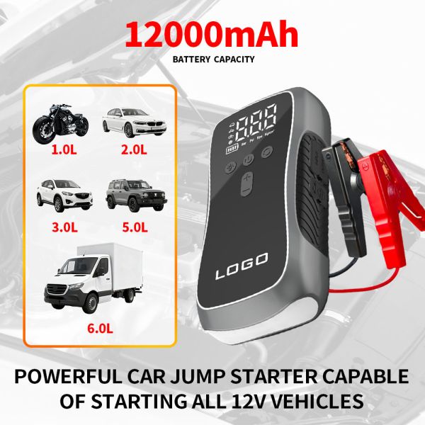 Multi FunctionCar Emergency Jump Starter 12V 8000mAh 10000mAh 12000mAh Emergency Start Power Supply
