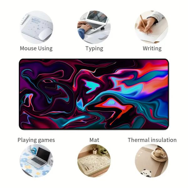 Custom Eco-Friendly Non-Slip Waterproof Rubber Large Size Mouse Pad with Lock Edge