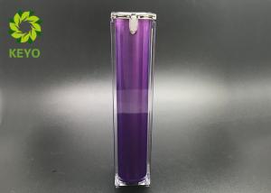 Buy cheap Luxury Acylic 50ml Empty Cosmetic Bottles , Airless Pump Bottles In Purplr Color product